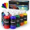Bulk Acrylic Paint Set, 14 Rich Pigments Colors (280 Ml/9.47 Fl Oz.) Acrylic Paint Bottles, Non-Fading, Non-Toxic Craft Paints for Painting on Canvas, Christmas Decorations, Ideal for Beginners, Artist & Hobby Painters